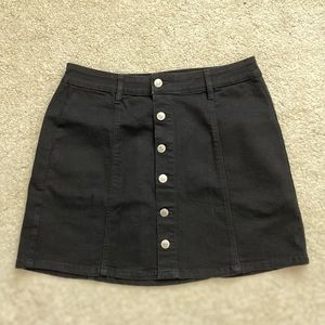 Blue notes black Jean skirt